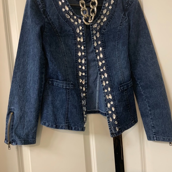Lightweight glitzy jean jacket - Picture 1 of 4